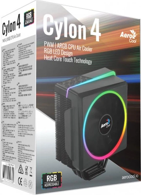Кулер процесорний AeroCool Cylon 4 (ACTC-CL30410.06) - Фото 8 Кулер процесорний AeroCool Cylon 4 (ACTC-CL30410.06) - зображення 8