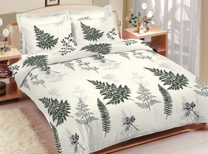 Комплект постельного белья "Папоротник" CottonTwill 1.5-спальный 150х220 см Турецкий Ранфорс (ДР054-3) - Фото 1 Комплект постельного белья "Папоротник" CottonTwill 1.5-спальный 150х220 см Турецкий Ранфорс (ДР054-3) - изображение 1