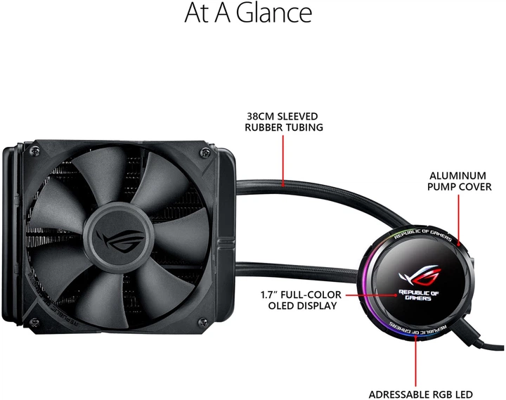 Система рідинного охолодження ASUS ROG RYUO 120 (90RC0010-M0UAY0) - Фото 6 Система рідинного охолодження ASUS ROG RYUO 120 (90RC0010-M0UAY0) - зображення 6