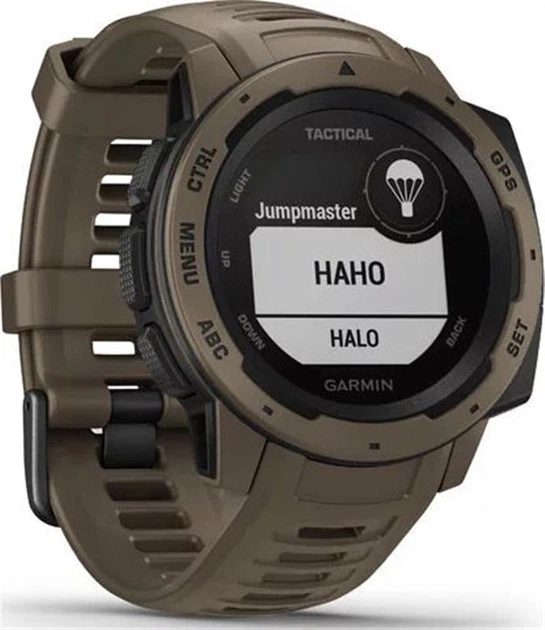 Умные часы Garmin Instinct Tactical Brown (010-02064-71); 0.9" (128x128) TFT / 16 MБ встроенной / Bluetooth 4.0 / GPS, GLONASS, Galileo / до 14 дней / 10 ATM / 45 х 45 х 15.3 мм, 52 г / коричневый - изображение 2