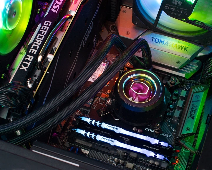 Персональный компьютер Expert PC Ultimate (I9600KF.16.S12.2070S.692W); Intel Core i5-9600KF (3.7 - 4.6 ГГц) / ОЗУ 16 ГБ / SSD 1.21 ТБ / NVIDIA GeForce RTX 2070 Super 8 ГБ / без ОП / LAN / Windows 10 Home / черный - изображение 7