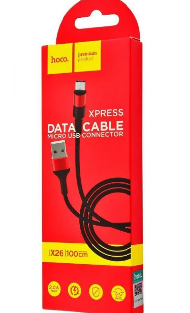 Кабель Hoco Cool Data Cable X 26 Micro (7085) - зображення 1