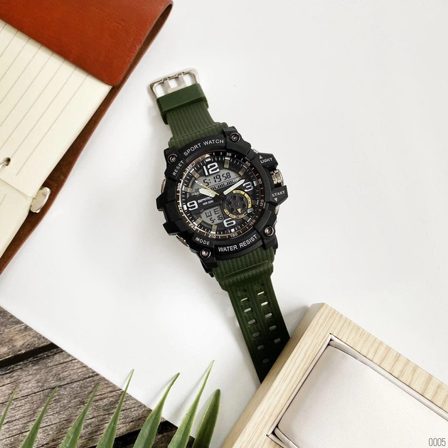 Наручний годинник Sanda 759 Green-Black - изображение 7