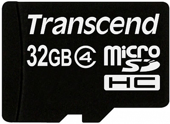 Карта памяти Transcend microSDHC class 4 SD adapter 32Gb Black - изображение 1
