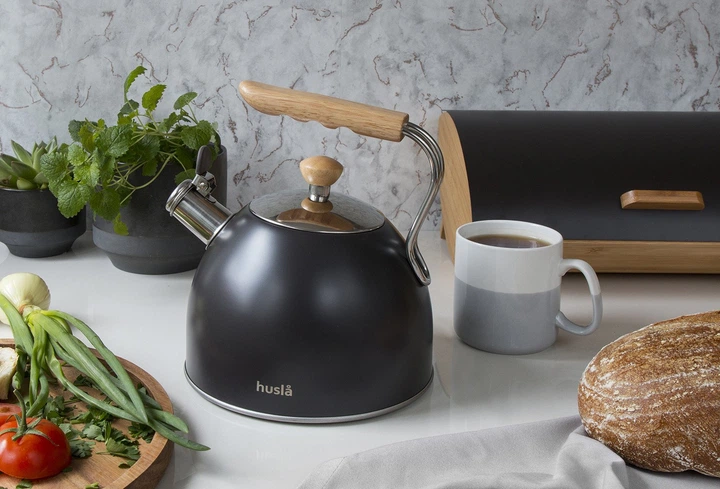 Чайник Husla со свистком 2.5 л Black (73908) - изображение 4