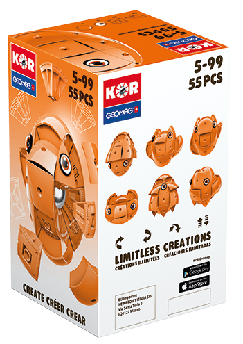 Geomag KOR Pantone Orange | Магнітний конструктор Геомаг Кор помаранчевий PF.800.671.00 - зображення 2