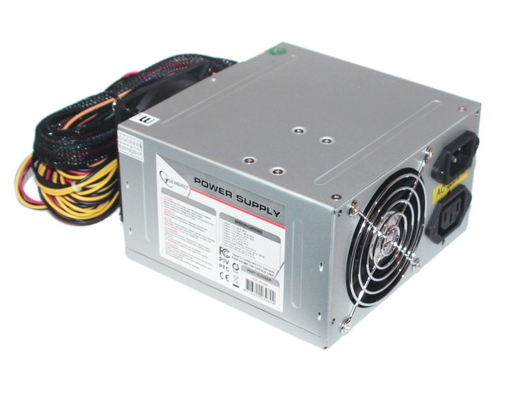 Блок питания Gembird 500W CCCPSU6X 2 x 80mm 20+4pin 1x4pin SATA х 3 Molex 2x4pin 1х6pin кабеля немодульные - изображение 1