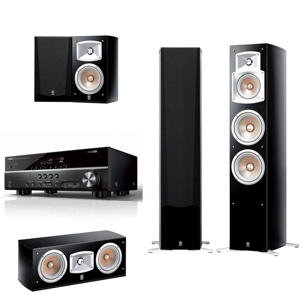 Домашній кінотеатр Yamaha Kino System 485 (RX-V485+NS-555+NS-C444+NS-333) Piano Black - зображення 1