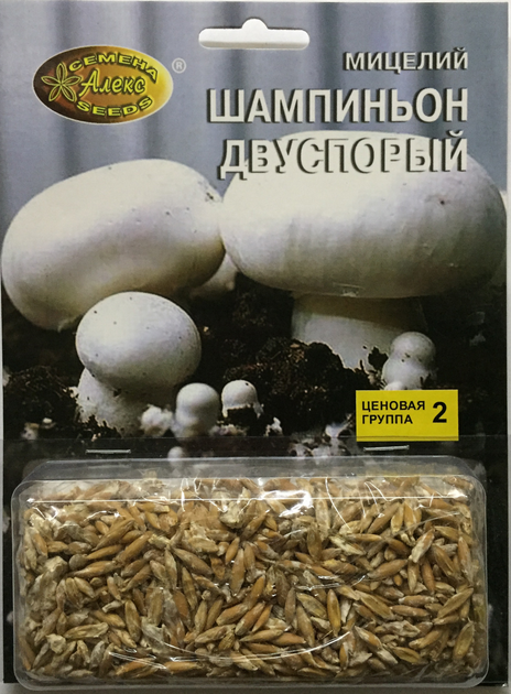 Мицелий грибов био зерновой "Шампиньон двуспорый" (Алекс ...