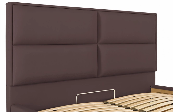 Кровать Sheffield Comfort 120 х 200 см Fly 2231 С подъемным механизмом и нишей для белья Темно-коричневая - изображение 5