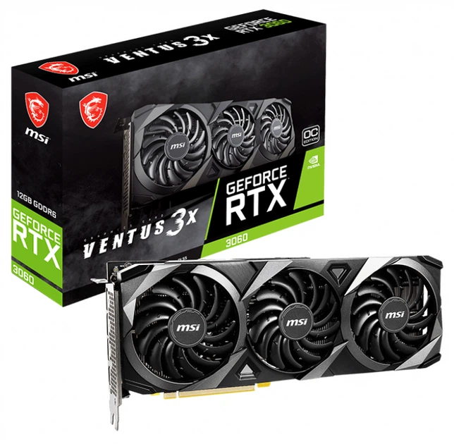GeForce RTX 3060 12GB 25年7月購入 Відеокарта MSI PCI-Ex GeForce RTX 3060 Ventus 3X 12G OC 12GB GDDR6