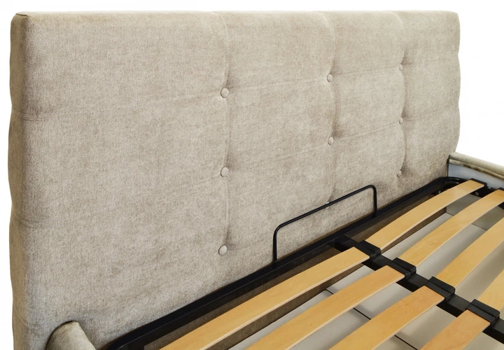 Кровать Двуспальная Manchester Comfort 160 х 200 см Мисти Milk A1 С подъемным механизмом и нишей для белья Бежевая - Фото 3 Кровать Двуспальная Manchester Comfort 160 х 200 см Мисти Milk A1 С подъемным механизмом и нишей для белья Бежевая - изображение 3