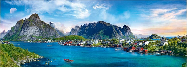 Puzzle Trefl Lofoty archipelag, Norwegia, 500 elementów panoramicznych (29500) - obraz 2