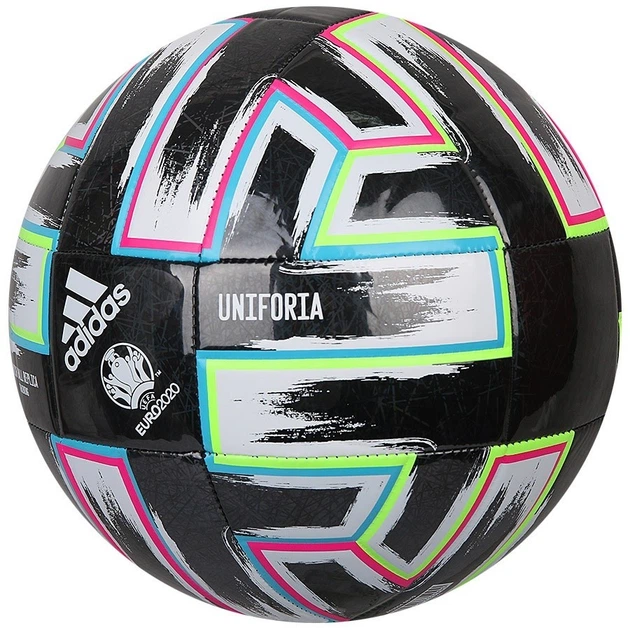 М'яч футбольний Adidas Uniforia Euro 2020 Training FP9745 №4 Чорний - Фото 3 М'яч футбольний Adidas Uniforia Euro 2020 Training FP9745 №4 Чорний - зображення 3