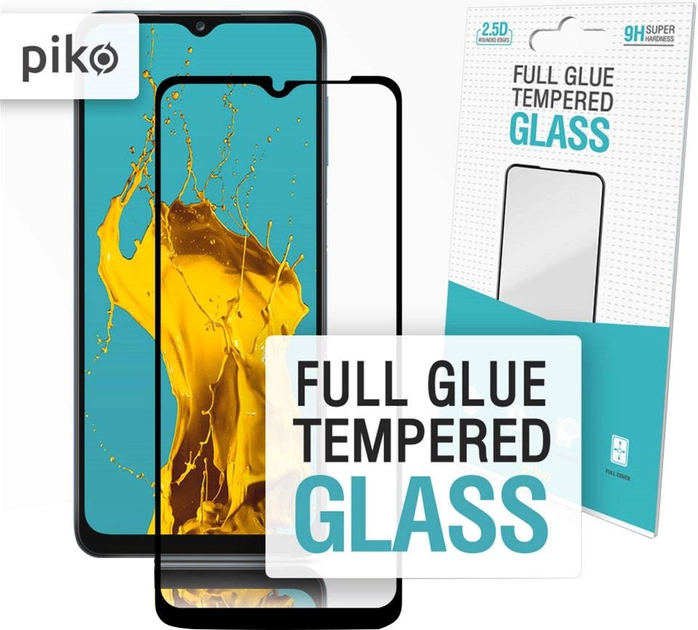 Защитное стекло Piko Full Glue для Samsung Galaxy A12 Black (1283126509445) - изображение 1
