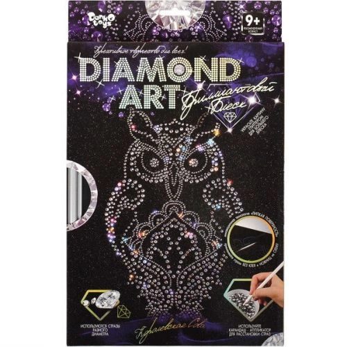 Набір для креативної творчості "DIAMOND ART", "Сова" - Фото 1 Набір для креативної творчості "DIAMOND ART", "Сова" - изображение 1