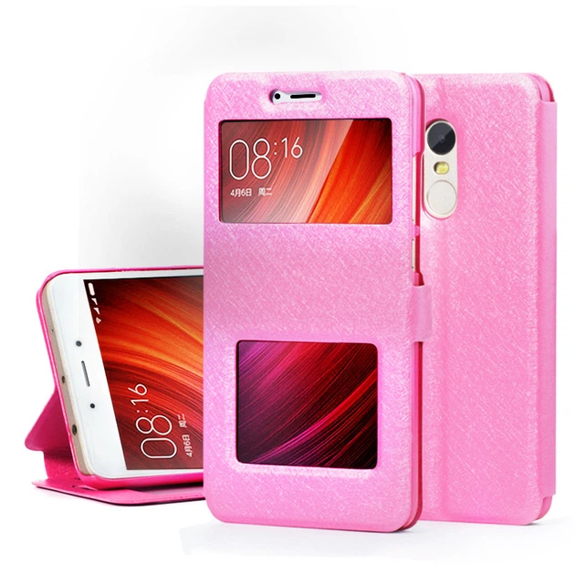 Чехол Window для Xiaomi Redmi Note 4X / Note 4 Global книжка с окошком Pink - изображение 2