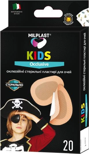 Пластир для очей Milplast Kids Occlusive дитячий окклюзийний 20 шт (8017990118914) - зображення 1