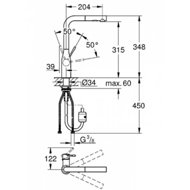 Кухонний змішувач для мийки GROHE Essence (30270000) - изображение 13