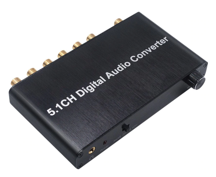 Оптический аудио конвертер звука с оптики S/PDIF в звук 5.1 (декодер AC3, DTS, Dolby Digital) - Фото 1 Оптический аудио конвертер звука с оптики S/PDIF в звук 5.1 (декодер AC3, DTS, Dolby Digital) - изображение 1