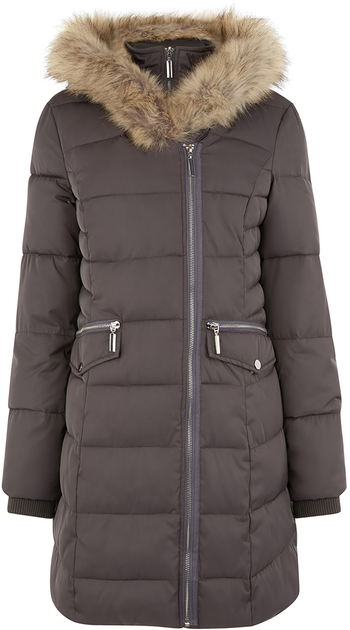 Oasis yarmouth clearance padded coat burgundy