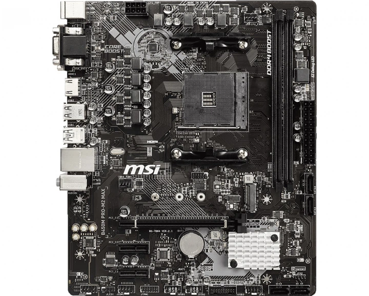 Материнская плата MSI B450M Pro-M2 Max Socket AM4 - изображение 2