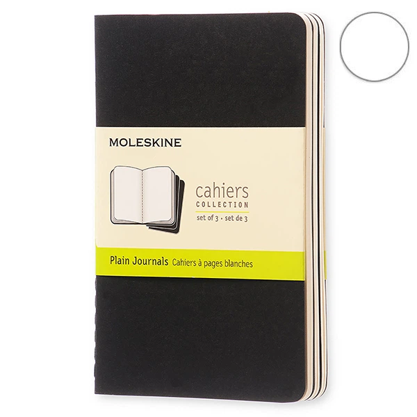 3 блокнота Moleskine Cahier маленьких черных QP313 фото, отзывы
