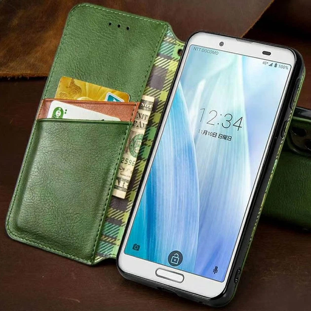 Кожаный чехол-книжка GETMAN Cubic (PU) для Xiaomi Redmi Note 9 / Redmi 10X Зеленый - изображение 3