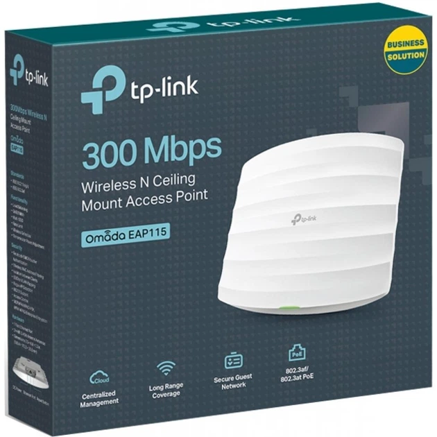 Точка доступу Wi-Fi TP-Link EAP115 - Фото 4 Точка доступу Wi-Fi TP-Link EAP115 - зображення 4