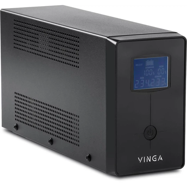 Источник бесперебойного питания Vinga LCD 600VA metal case with USB (VPC-600MU) - Фото 4 Источник бесперебойного питания Vinga LCD 600VA metal case with USB (VPC-600MU) - изображение 4