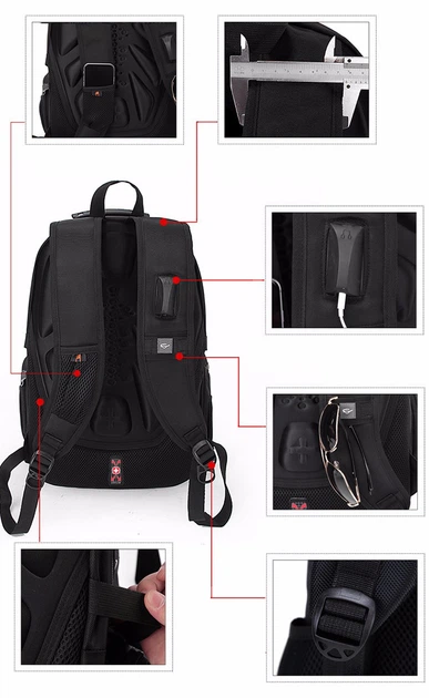 Рюкзак Swissgear черный - Фото 4 Рюкзак Swissgear черный - изображение 4