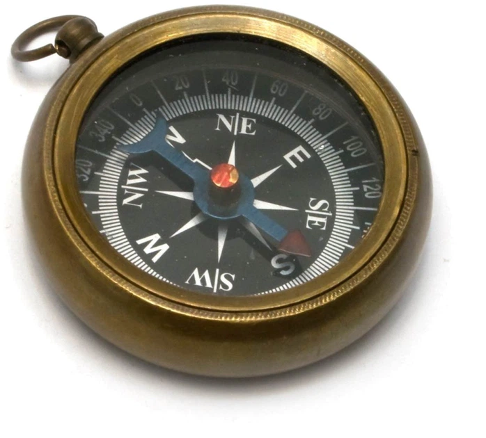 Компас безрідинний AceCamp Brass Locket Compass Remove Cross Sign