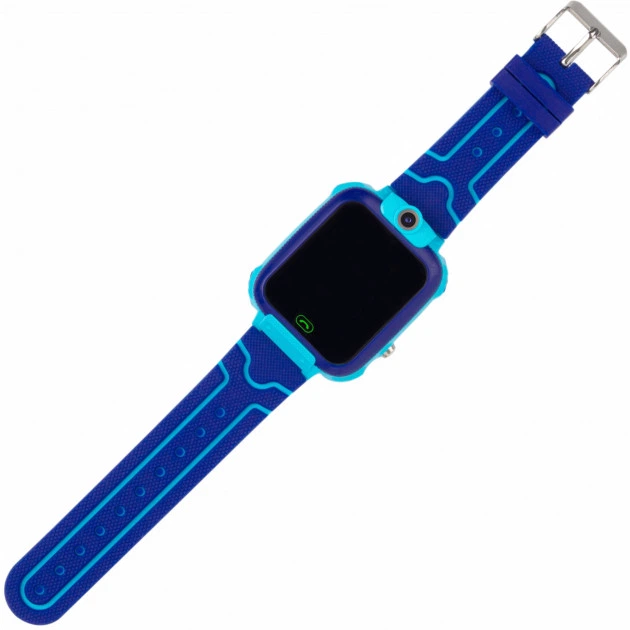Детские умные часы KID Watch с камерой, SIM картой и картой памяти, влагозащитой IP67 Синие с голубым - изображение 4