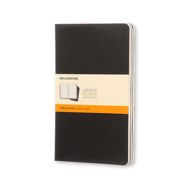 Блокнот Moleskine Cahier Черный средний 80 страниц в линию 13х21 см (9788883704956) - Фото 1 Блокнот Moleskine Cahier Черный средний 80 страниц в линию 13х21 см (9788883704956) - изображение 1