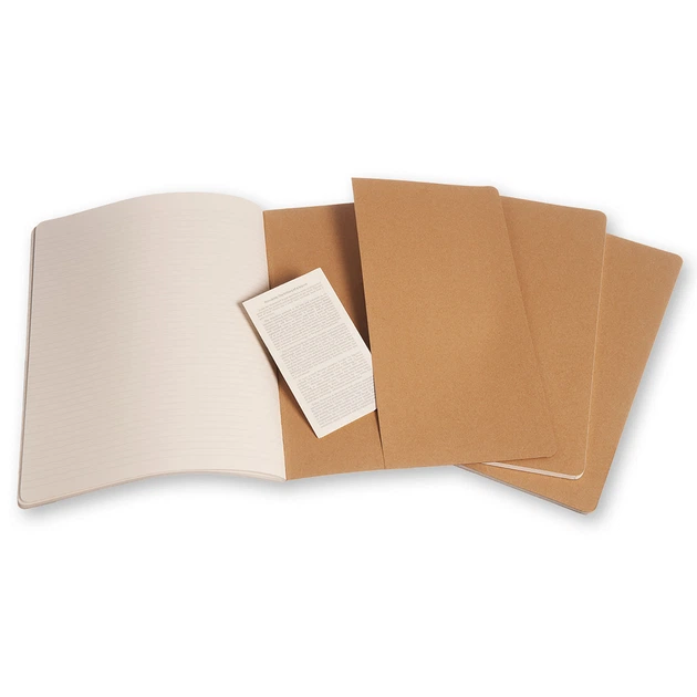 Блокнот Moleskine Cahier Бежевий XXL 120 сторінок в лінію (21х30 см) (8055002851473) - Фото 4 Блокнот Moleskine Cahier Бежевий XXL 120 сторінок в лінію (21х30 см) (8055002851473) - зображення 4