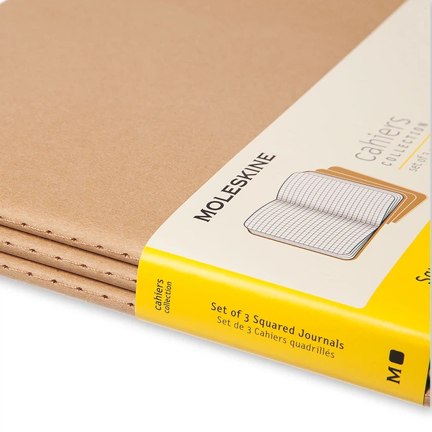 Блокнот Moleskine Cahier Бежевий XXL 120 сторінок в клітинку (21х30 см) (8055002851480) - Фото 5 Блокнот Moleskine Cahier Бежевий XXL 120 сторінок в клітинку (21х30 см) (8055002851480) - зображення 5