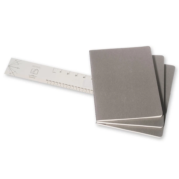 Блокнот Moleskine Cahier Серый большой 120 страниц нелинованный Теплый 19х25 см (9788866134282) - изображение 3