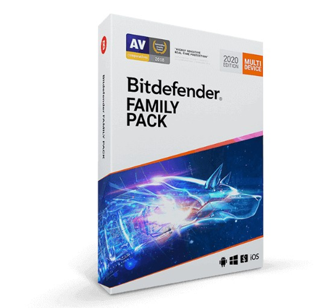 Лицензионный антивирус BitDefender Family Pack 2020 - комплексная защита 15 устройств семейного круга! (1 лиц, 15 устройств, 3 года) - изображение 1