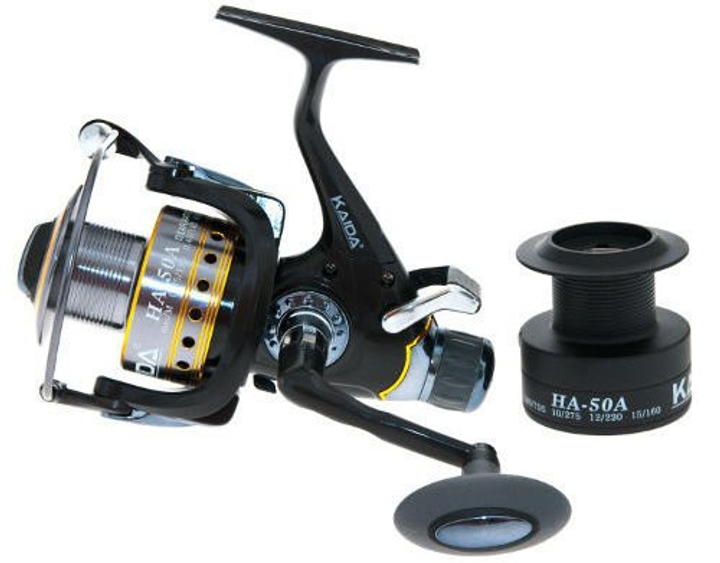 Катушка Kaida HA40A (5+1 ball) baitrunner металл. шпуля – фото, отзывы ...