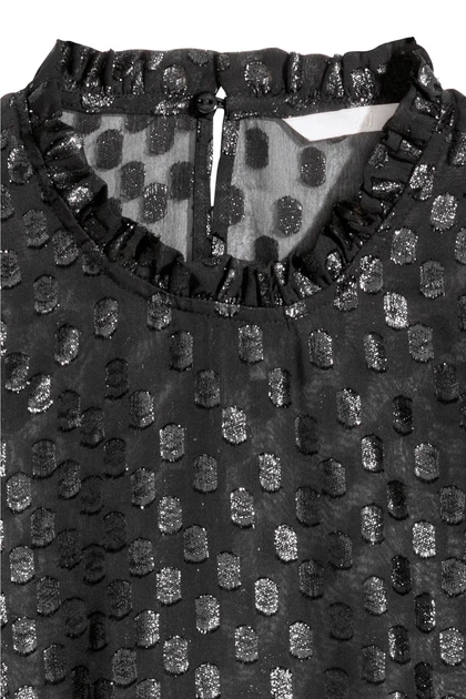 Блуза H&M 36 чорний 30105484796 - Фото 2 Блуза H&M 36 чорний 30105484796 - зображення 2