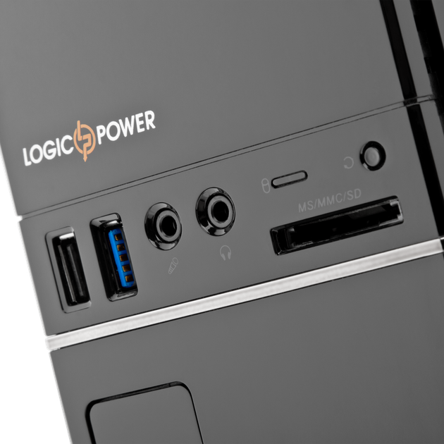 Корпус LP S607 BK 400W Slim 2 USB 3.0 e 1 USB 2.0 - зображення 4