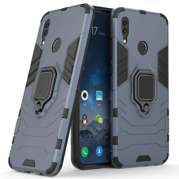 Ударопрочный чехол Transformer Ring for Magnet для Xiaomi Redmi Note 7 / Note 7 Pro / Note 7s Серый / Metal slate Без бренда - изображение 3