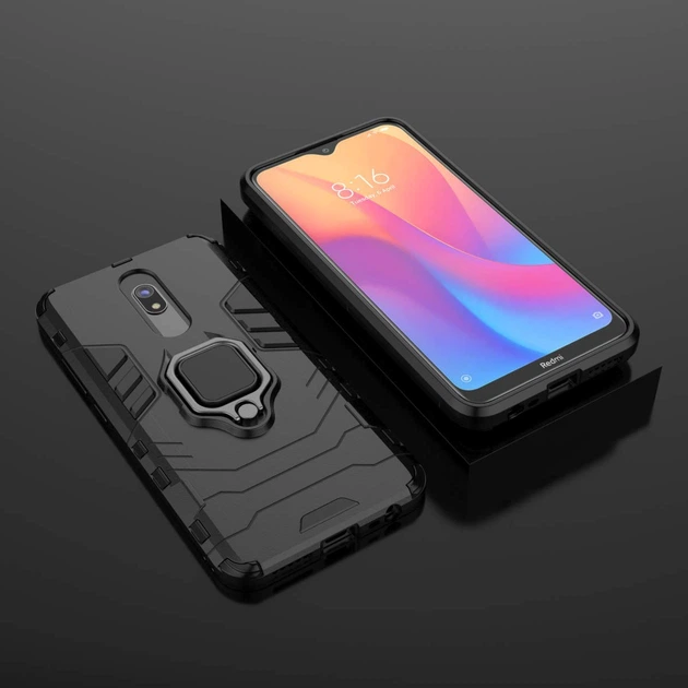 Ударопрочный чехол Transformer Ring for Magnet для Xiaomi Redmi 8 / 8A Черный / Soul Black Без бренда - Фото 3 Ударопрочный чехол Transformer Ring for Magnet для Xiaomi Redmi 8 / 8A Черный / Soul Black Без бренда - изображение 3