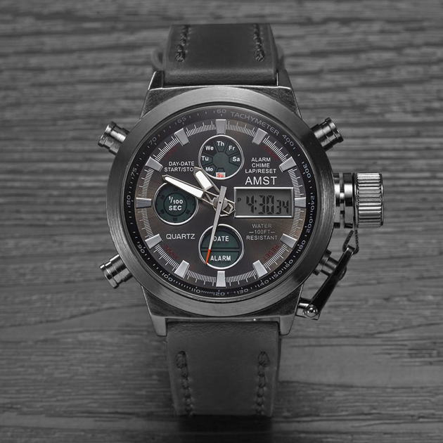 Мужские часы AMST AM3003 черный - изображение 3