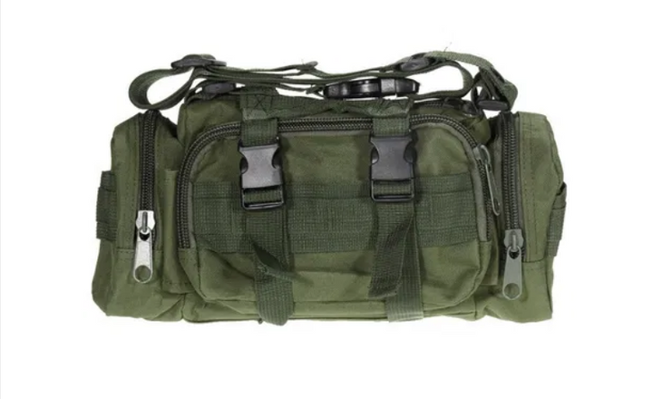 Рюкзак-сумка тактическая военная на пояс или плечо Molle Олива 10 Литров - изображение 2