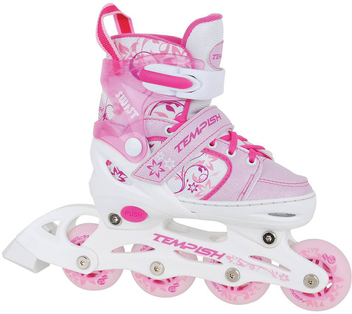 Роликовые коньки раздвижные Tempish Swist Flash размер 30-33 Pink (1000000032/PINK/30-33) (8592678102282) 