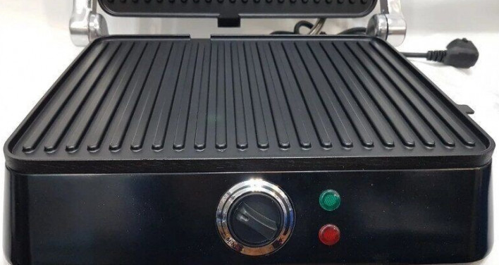 Гриль DSP KB-1001 электрический прижимной с таймером 1400W Black/Silver (800476) - изображение 4
