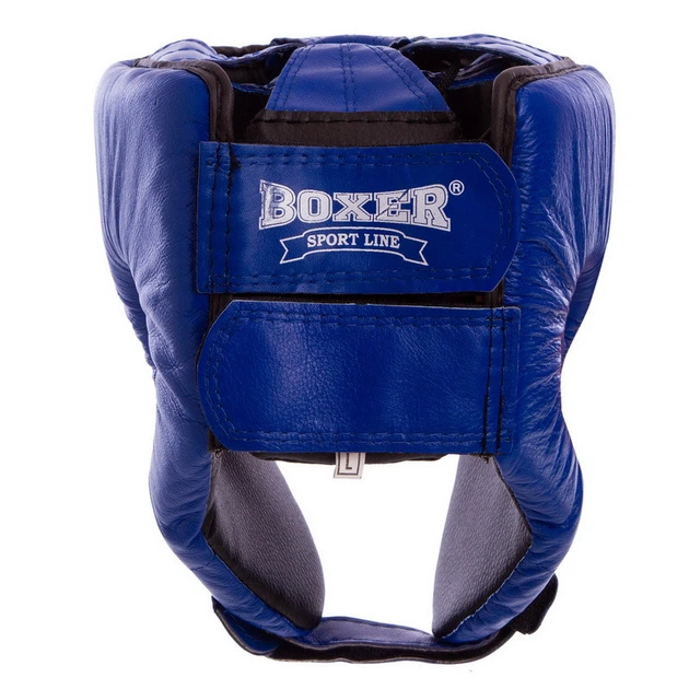 Шлем боксерский открытый кожвинил Boxer 2028 размер M Blue - изображение 2