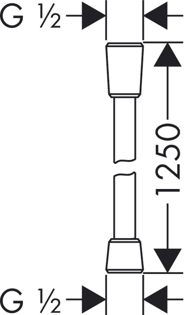 Шланг для душа 125 см Hansgrohe Isiflex 28272000 - Фото 2 Шланг для душа 125 см Hansgrohe Isiflex 28272000 - изображение 2