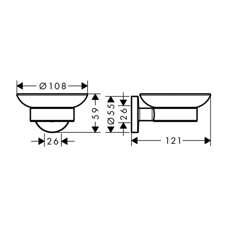 Набір аксесуарів для ванни HANSGROHE LOGIS 41723333 - Фото 6 Набір аксесуарів для ванни HANSGROHE LOGIS 41723333 - зображення 6